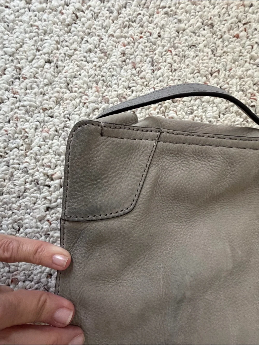 Rebecca Minkhoff Braided-Handle Taupe Satchel Handbag
